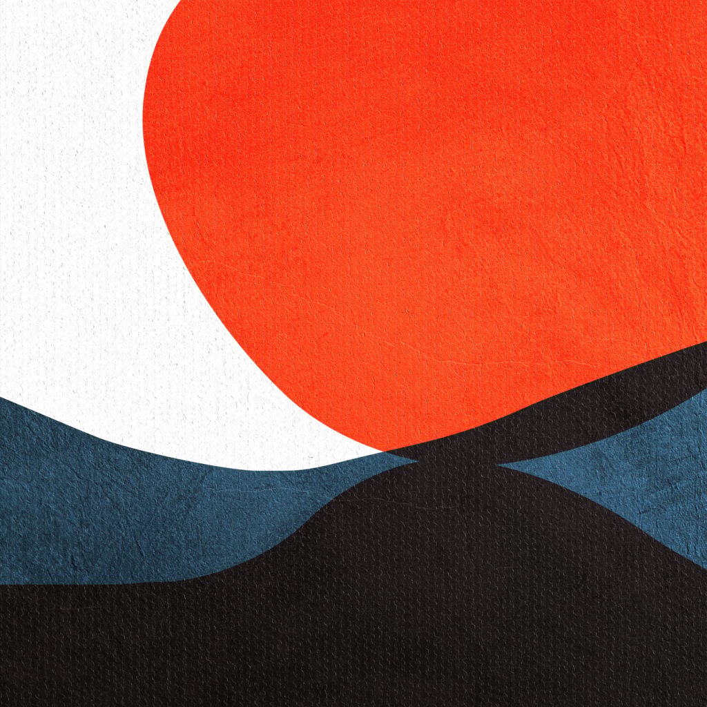 beautiful geometric abstract digital art, modern and colorful